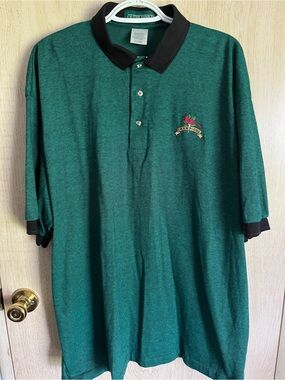 Vintage Outer Banks Green Golf Polo Champions Gold Club Cardinal Logo 2XL